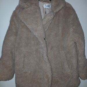 Women's Tan Teddy Coat